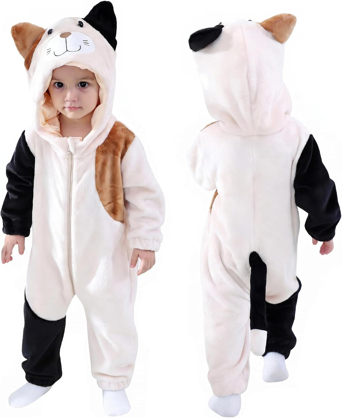 Cozy Animal Baby Romper