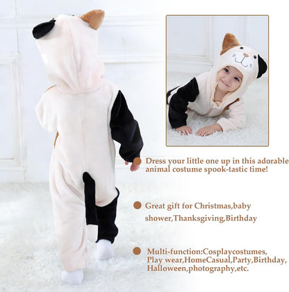 Cozy Animal Baby Romper