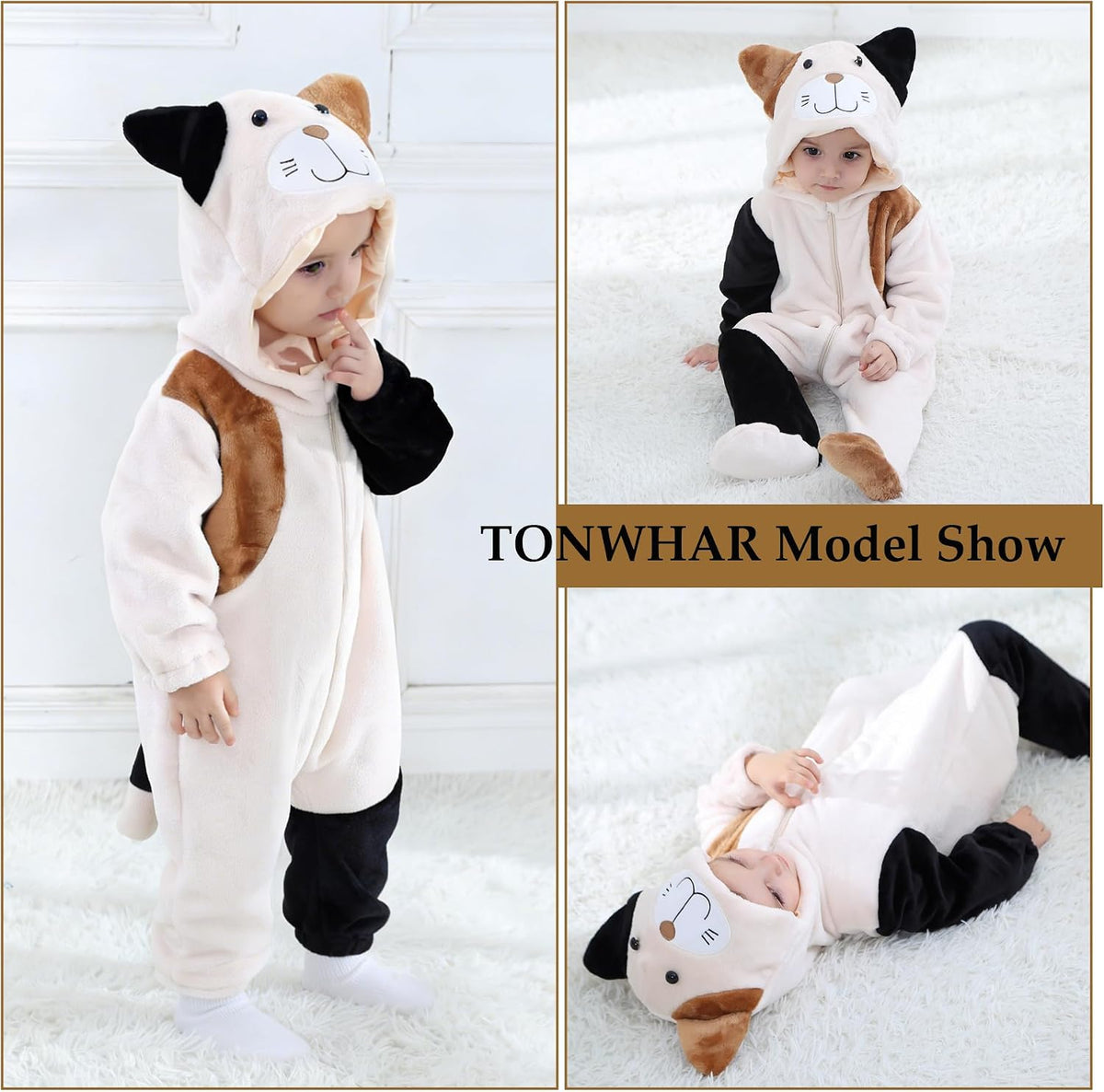 Cozy Animal Baby Romper