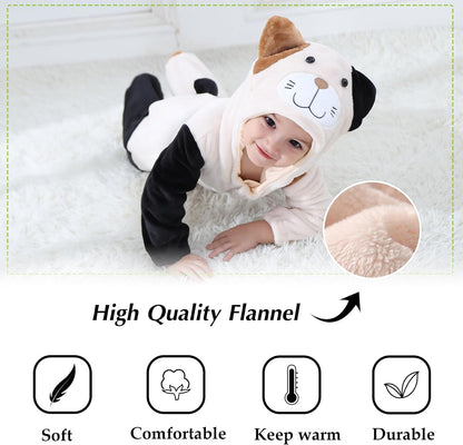 Cozy Animal Baby Romper